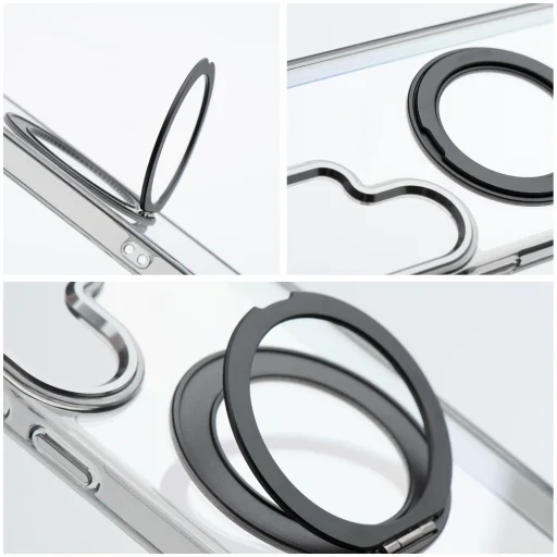 Samsung Galaxy S26 Ultra Frame Circle Stand MagSafe kompatibilis fekete tok - 6