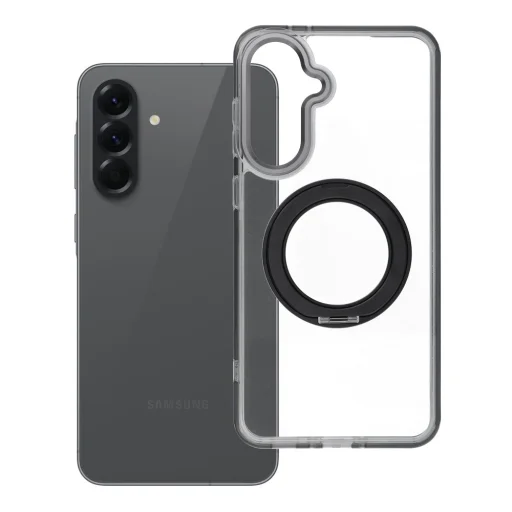 Samsung Galaxy A56 5G Frame Circle Stand MagSafe-kompatibilný čierny kryt - 1