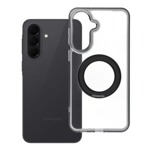 Samsung Galaxy A37 Frame Circle Stand MagSafe kompatibilné čierne puzdro - 8
