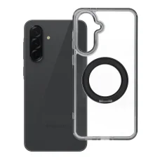 Samsung Galaxy A36 5G Frame Circle Stand MagSafe-kompatibilis fekete tok