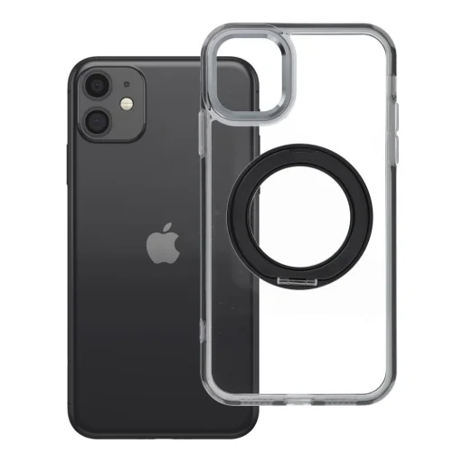 iPhone 11 Frame Circle Stand čierne puzdro kompatibilné s MagSafe - 1