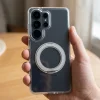 Samsung Galaxy A17 Frame Circle Stand MagSafe kompatibilis átlátszó tok thumbnail