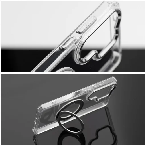 Samsung Galaxy A17 Frame Circle Stand MagSafe kompatibilis átlátszó tok - 6