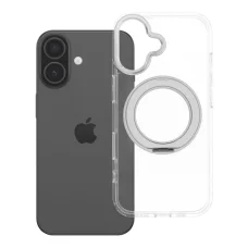 iPhone 17 Átlátszó Frame Circle Stand MagSafe-kompatibilis tok