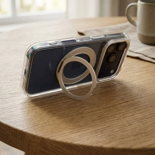 iPhone 11 Frame Circle Stand priehľadný kryt kompatibilný s MagSafe - 3