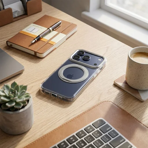 iPhone 11 Frame Circle Stand priehľadný kryt kompatibilný s MagSafe - 5