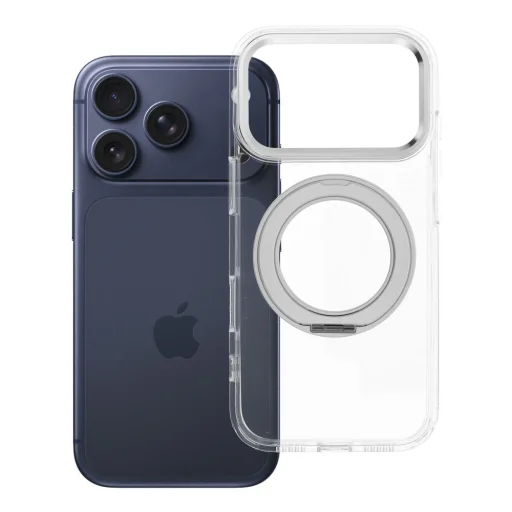 iPhone 17 Pro / 18 Pro Frame Circle Stand priehľadný kryt kompatibilný s MagSafe - 1
