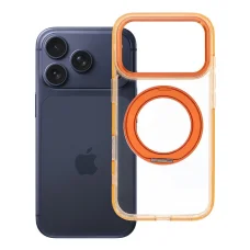 iPhone 17 Pro / 18 Pro Frame Circle Stand MagSafe-kompatibilis narancssárga tok