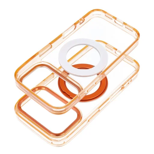 iPhone 17 Pro / 18 Pro Frame Circle Stand MagSafe kompatibilné oranžové puzdro - 2