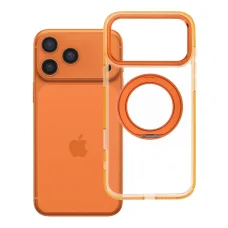 iPhone 17 Pro Max / 18 Pro Max Frame Circle Stand MagSafe-kompatibilis narancssárga tok