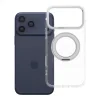 iPhone 17 Pro Max / 18 Pro Max átlátszó MagSafe kompatibilis Frame Circle Stand tok, alacsony kameraperemmel thumbnail