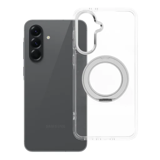 Samsung Galaxy A56 5G Frame Circle Stand priehľadný kryt kompatibilný s MagSafe - 1
