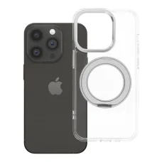 iPhone 14 Pro priehľadný kryt so stojanom kompatibilný s MagSafe