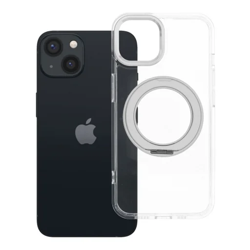 iPhone 13 Frame Circle Stand priehľadný kryt kompatibilný s MagSafe - 1