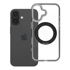iPhone 16 Frame Circle Stand MagSafe kompatibilis fekete tok
