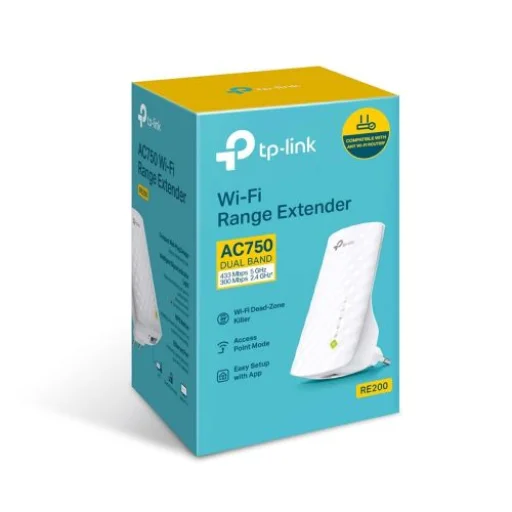 TP-Link RE200 AC750 Wi-Fi extender do zásuvky, 750 Mb/s, biely, EU - 4
