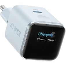 Fali töltő Anker Nano Display, 45W, 3A, 1 x USB-C, Kék A121DG31