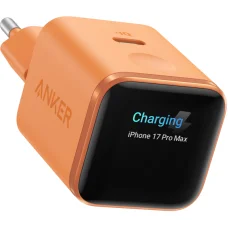 Fali töltő Anker Nano Display, 45W, 3A, 1 x USB-C, Narancssárga A121DGO1