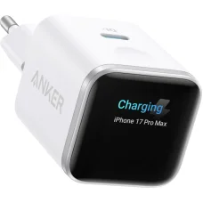 Fali töltő Anker Nano Display, 45W, 3A, 1 x USB-C, Fehér A121DG21