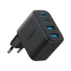 Fali töltő Anker Zolo, 50W, 3A, 2 x USB-A - 2 x USB-C, Fekete thumbnail