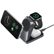 Bezdrôtová nabíjacia stanica Anker Prime MagGo 3in1, 25W, 1.67A, čierna A25N1 magsafe