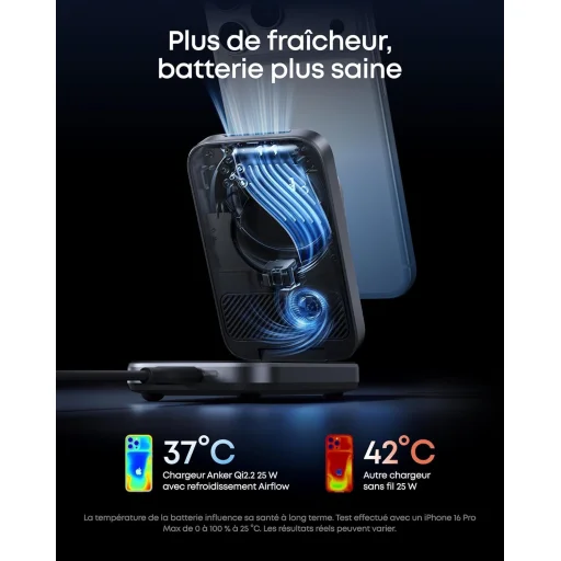 Bezdrôtová nabíjacia stanica Anker Prime MagGo 3in1, 25W, 1.67A, čierna A25N1 magsafe - 5