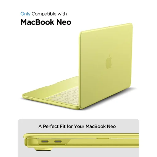 MacBook Neo 13 2026 Spigen AirSkin matné žlté puzdro - 6