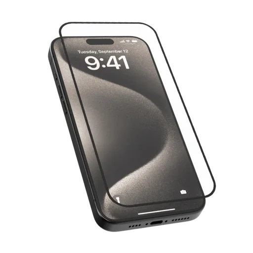 Blueo - 2.5D Silk Full Cover HD tvrdené sklo (balenie 5 ks) - iPhone 16 Pro Max / iPhone 17 Pro Max - Čierne tvrdené sklo tvrdené sklo - 4
