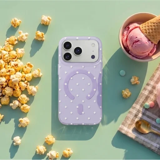Samsung Galaxy S26 Bubble Dots Mag lila tok - 5