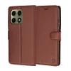 Motorola Edge 70 Pro hnedé kožené flipové puzdro Techsuit thumbnail
