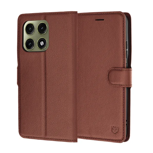 Motorola Edge 70 Pro Barna Techsuit Bőr fliptok - 1