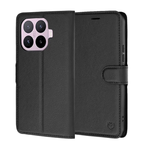 Xiaomi 17T Fekete Techsuit Bőr Fliptok - 1