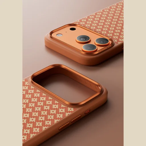 Benks Magnetic Armor Pro Armor Grid Kevlar tok Metal Frame 600D (C.K.FL.AP.GD.F070) iPhone 17 Pro Max készülékhez narancssárga - 12