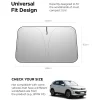 Spigen - Autós első szélvédő napellenző UO260 (ACP11460) - UPF2000+, 99,95% UV-blokkolási arány, M méret - Fekete thumbnail