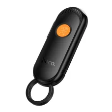 Hoco E99 fekete nyomkövető zseblámpával, Apple Find My kompatibilitással