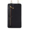 Univerzális steppelt telefontáska tok 19×10,5×2 cm fekete thumbnail
