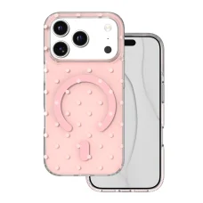 iPhone 17 Pro / 18 Pro Bubble Dots Mag rózsaszín tok
