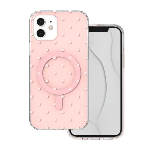 iPhone 11 Bubble Dots Mag ružové puzdro - 1