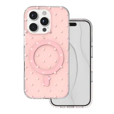 iPhone 16 Pro ružové puzdro Bubble Dots Mag