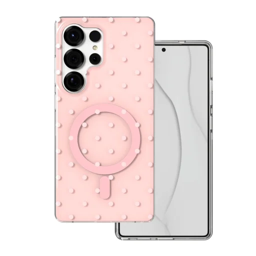 Samsung Galaxy S25 Ultra Bubble Dots Mag ružové puzdro - 1