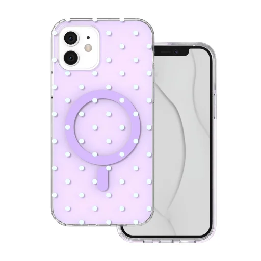 iPhone 12 / 12 Pro Bubble Dots Mag ibolya tok - 1