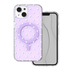 iPhone 14 Bubble Dots Mag puzdro fialové