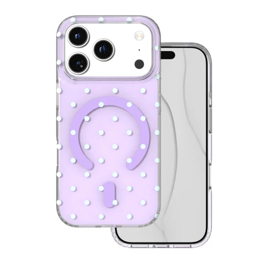 iPhone 17 Pro / iPhone 18 Pro Bubble Dots Mag tok lila - 1