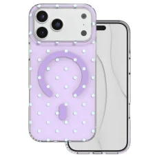 iPhone 17 Pro Max / iPhone 18 Pro Max puzdro Bubble Dots Mag fialové