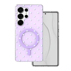 Samsung Galaxy S25 Ultra Bubble Dots Mag puzdro fialové