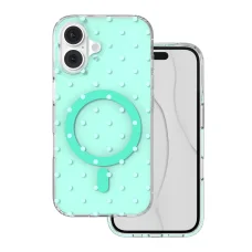 iPhone 16 Bubble Dots Mag zelený kryt