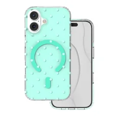 iPhone 17 Bubble Dots Mag zelené puzdro
