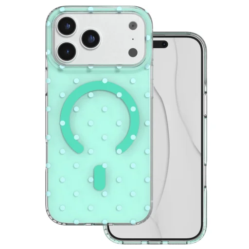 iPhone 17 Pro Max / iPhone 18 Pro Max Bubble Dots Mag zelené puzdro - 1