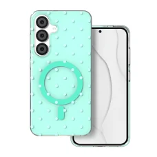 Samsung Galaxy S24 / S25 Bubble Dots Mag zelené puzdro