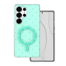 Zelený kryt Samsung Galaxy S25 Ultra Bubble Dots Mag